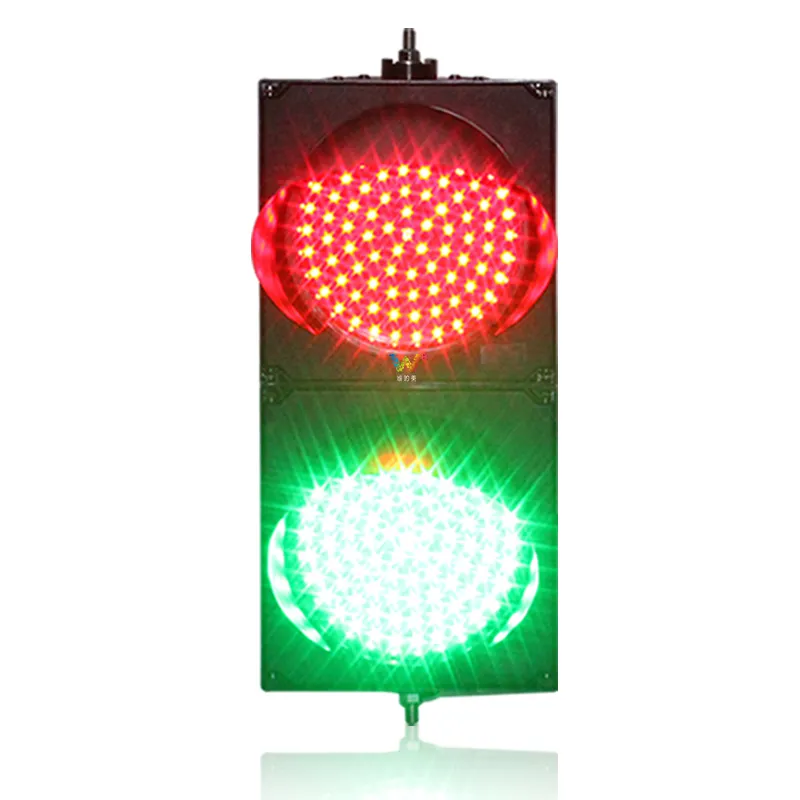 سوبر مشرق PC الإسكان الأحمر الأخضر 2 جوانب سيارة 200 مللي متر إشارة Led مرورية ضوء