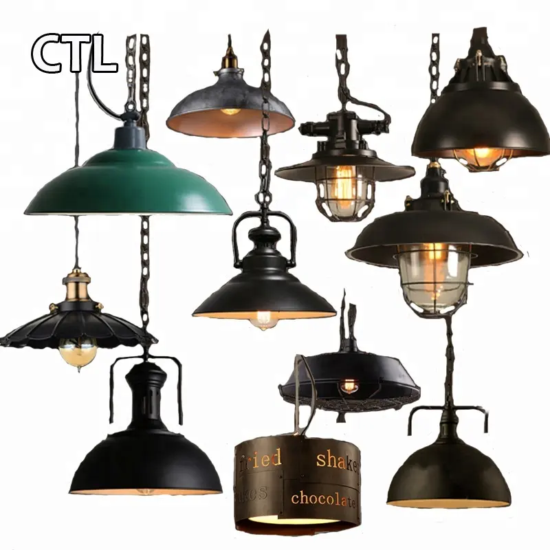 Restaurant Retro Kronleuchter Licht Küche Loft Rustikale Eisen Pendel leuchte Käfig Shades Industrial Vintage Lampe