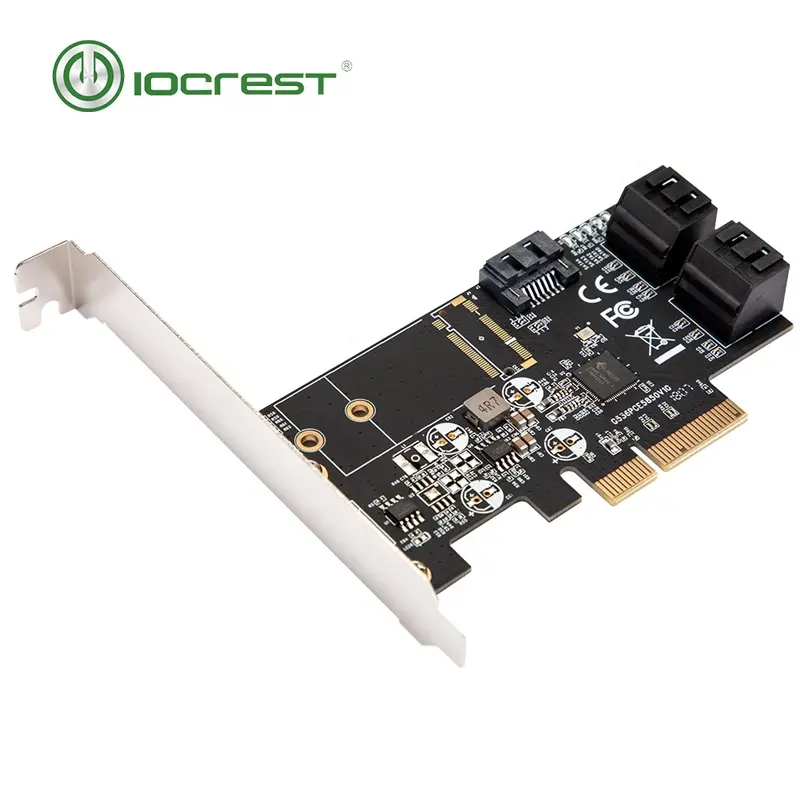 IOCREST 5 porte sata 6g ssd PCIe 3.0 gen 3 multi port scheda di espansione