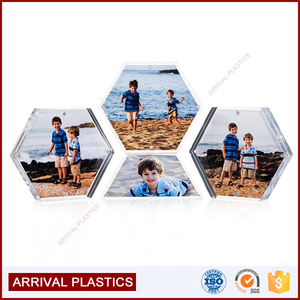 Cadeau promotionnel hexagone magnétique acrylique photo blocs photo <span class=keywords><strong>cadre</strong></span> clair acrylique <span class=keywords><strong>cadre</strong></span> photo magnétique - Product Image 3