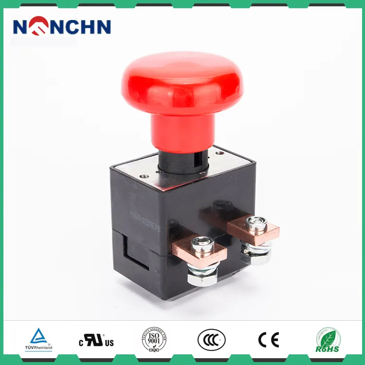 NANFENG IP50 250A No NC Cogumelo 8mm Botão Interruptor