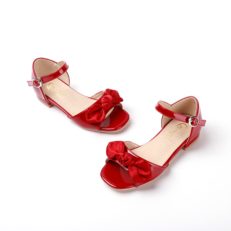 Сандалии для девочек модная одежда для девочек на высоком каблуке покроя «принцесс», детская обувь