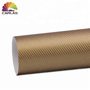 CARLAS PVC 1.52*30M 3D Gelembung Gratis Serat Karbon Pembungkus Vinil Film Mobil Stiker Mobil Film Pembungkus Mobil