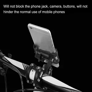 אוניברסלי אלומיניום אופניים אופני הגה טלפון נייד דוכן מחזיק טלפון 360 מסתובב אופני כידון קליפ סוגר בעל