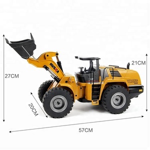 HuiNa-excavadora teledirigida de Metal de aleación, escala <span class=keywords><strong>1</strong></span>:14, 1583, 583, 2,4G, 10 canales, regalo para niños - Product Image 5