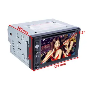 RK-6617B Pemutar Multimedia Mobil 2DIN 6.2 Inci, Kontrol Roda Kemudi FM Radio Bluetooth Panggilan Bebas Genggam Pemutar Media Mobil