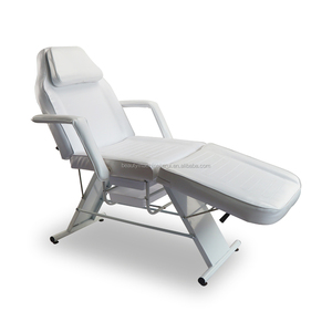 Tragbare Massageliege Ganzkörper-Schönheitsbett Gesichtsbehandlung mit <span class=keywords><strong>2</strong></span> Schubladen Höhenverstellbar Weiß Kosmetikstuhl für Salon - Product Image 5