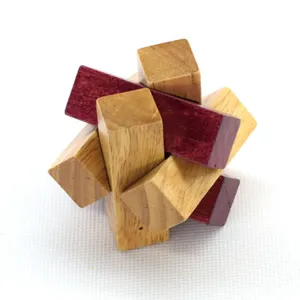 经典设计 luban lock puzzle Wood knot hole lock 儿童玩具
