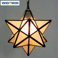 Tiffany Style Glass Star Ceiling Pendant Lamp Porch light