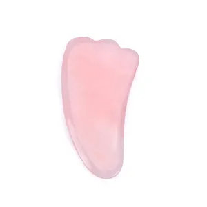 Custom Gua Sha Tool Natuurlijke Rozenkwarts Guasha Voor Body Massage