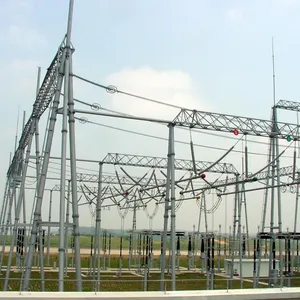 ISO 9001 Power Transformer Substation Struktur Tubular Tiang Daya Listrik