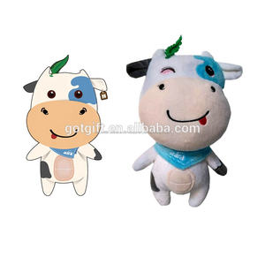 De punto de la vaca de peluche muñeca suave juguetes de peluche - Product Image 5