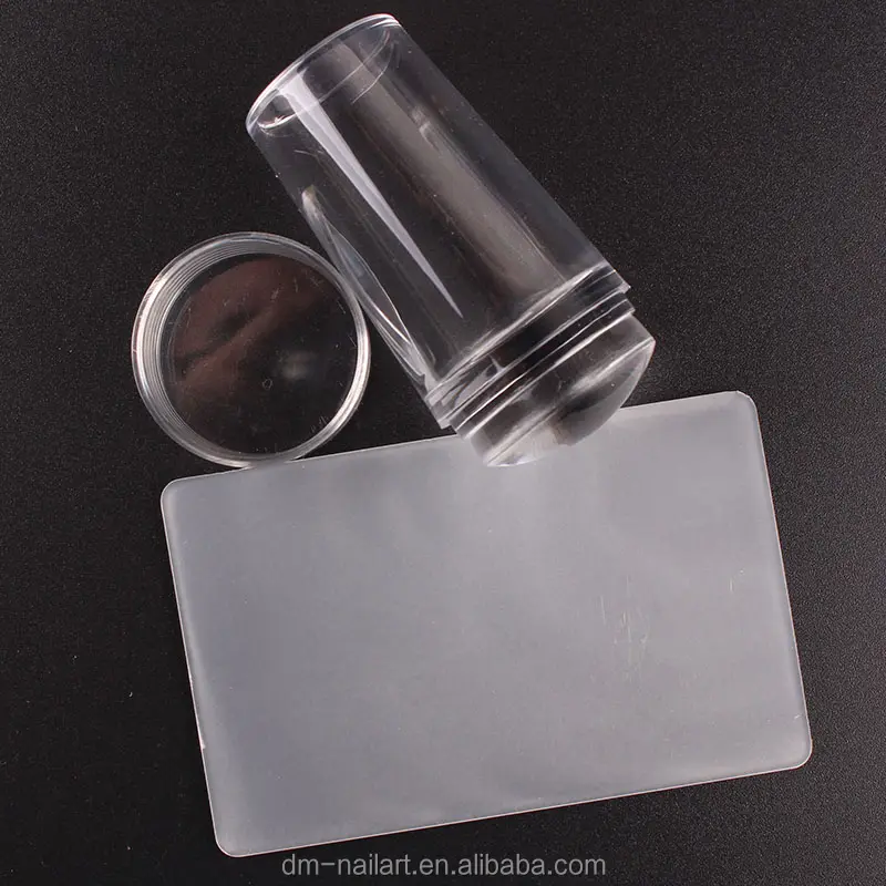 2.8 cm hot Jelly Head Clear Silicone Nail Art Stamper Scraper 2.8cm Transparent Stamp Nail Manicure Stamping Tools
