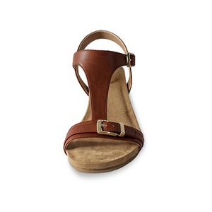 Delle signore comode <span class=keywords><strong>tacco</strong></span> <span class=keywords><strong>basso</strong></span> cuneo scarpe sandalo T-strap fibbia <span class=keywords><strong>sandali</strong></span> per le donne e le signore - Product Image 3