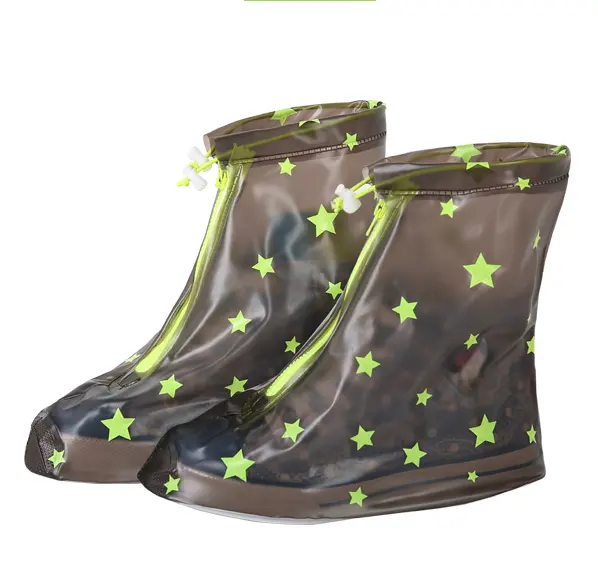 thick outsole shoes cover PVC rainboots kids rain shoe covers