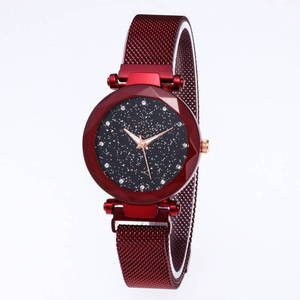 Custom Magnetic Japan Quartz Movt OEM cassa posteriore in acciaio inossidabile Stars Starry Sky Watch - Product Image 4