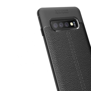 Funda trasera de silicona con patrón de cuero Litchi, personalizada, para <span class=keywords><strong>Samsung</strong></span> <span class=keywords><strong>Galaxy</strong></span> <span class=keywords><strong>S10</strong></span> Plus - Product Image 3