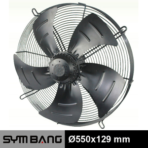 High Performance External Rotor 220V/420V Metal Blade Exhaust <b>Fan</b> 550x129mm 1400/1560 RPM Free <b>Standing</b> Symbang AF550129-B - Product Image 1