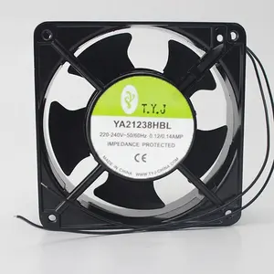 Barato 12cm 12038 0.12/0.14A AC 220V ~ 240V ac ventilador de refrigeração sem escova YA21238HBL