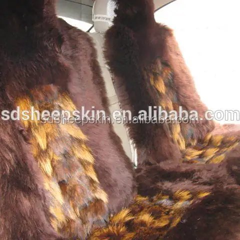 Sheepskin Product Raccoon Skin Sheep fur Cheap Car Seat Covers