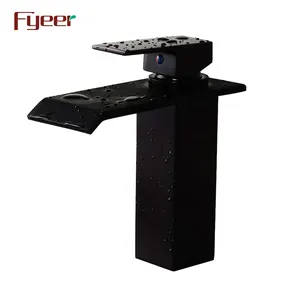 Fyeer Oil Rubbed Black Waterfall Basin Faucet