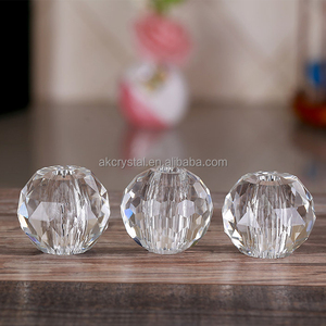 Accessoire d'éclairage en gros : <span class=keywords><strong>Boule</strong></span> de cristal transparente à facettes <span class=keywords><strong>avec</strong></span> trou, 50, 60, 70, 80 mm - Product Image 4