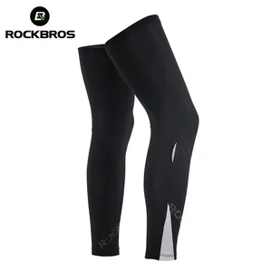 Rockbros gaiters esportivos para futebol, equipamento de segurança para corrida, acampamento, legging, protetor uv, à prova de vento, manga para perna, gelo, seda