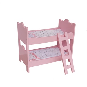 Solid Wood Miniature <strong>Doll</strong> Furniture Set Lovely Designed <strong>Bunk</strong> <strong>Bed</strong> with Slik Screen Skill for Kids Stock Available! - Product Image 2