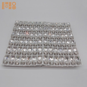 סיטונאי קריסטל AB עיניים בצורת לתפור על זכוכית אבן שטוח בחזרה חן מפואר אבן עבור אביזרי בגד - Product Image 6