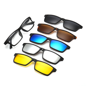 Montature per <span class=keywords><strong>Occhiali</strong></span> Super Leggere 2253A con 5 <span class=keywords><strong>Clip</strong></span> Solari Polarizzate Magnetiche - Product Image 1