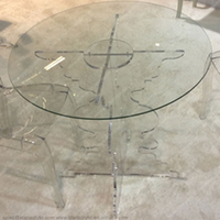Pieds de table en acrylique personnalisés, pieds de meubles en acrylique transparent, pieds de banc en lucite de style baroque pour le bureau