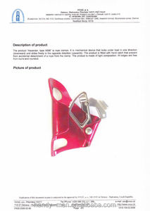 Ascendedor de pecho de aluminio A696-JP CE EN567 4kN para cuerda de 8-13mm - Product Image 2