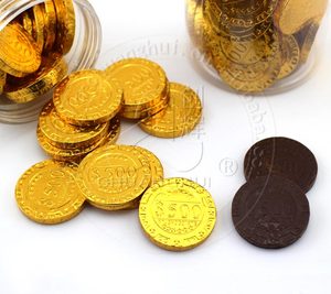 <span class=keywords><strong>Chocolat</strong></span> noir <span class=keywords><strong>rond</strong></span> emballé en forme de pièce d'or dans un pot - Product Image 3