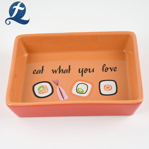 Mangiare Ciò <span class=keywords><strong>Che</strong></span> Si Ama Custom Design Rettangolare In Ceramica Piatti di Cane E Gatto - Product Image 1