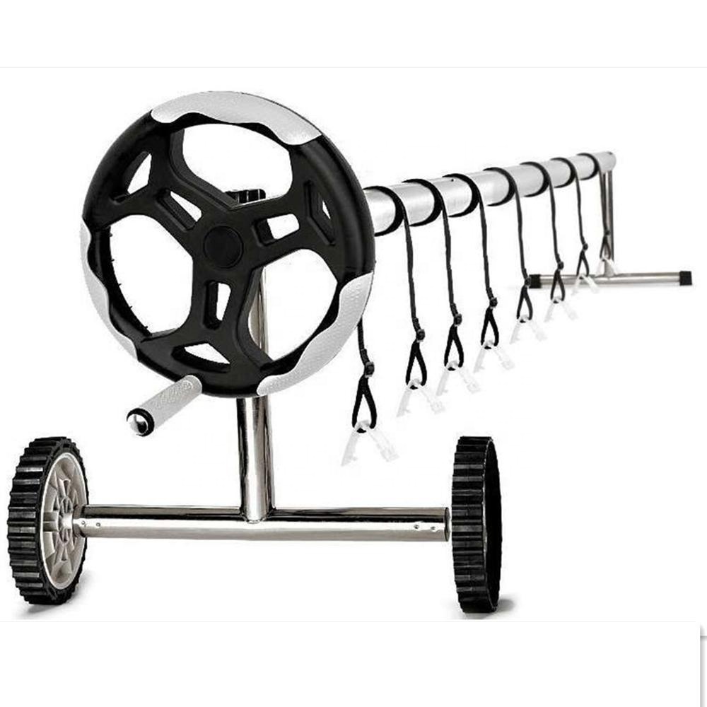 Крышка для бассейна, роликовая катушка для наземного бассейна, легкая установка, крышка для бассейна, роликовая катушка, Черная