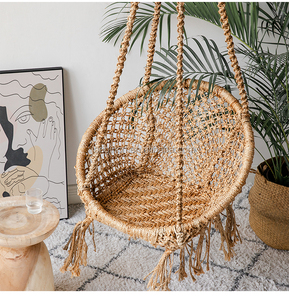 Round Boho Style Popular <strong>Swing</strong> Hotel Indoor Furniture Leisure Macrame Bohemian Chair Rope <strong>Swing</strong> - Product Image 3
