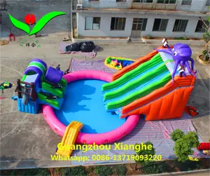 new business Adult and kids commercial inflatable water park prices 17x11m