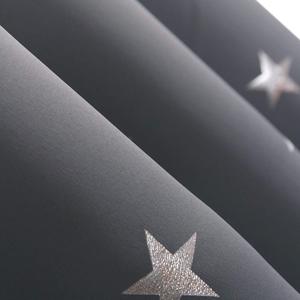 El más nuevo diseño oscurecimiento con aislamiento térmico arandela paneles plata estrellas papel <span class=keywords><strong>de</strong></span> impresión cortina listo - Product Image 4