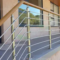 الاسترالي نمط تصميم الفولاذ المقاوم للصدأ درج حديدي عمود آخر قضبان للشرفة