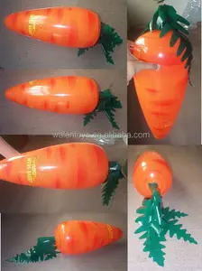Cenoura inflável, modelo de carota inflável de pvc, greenstuff inflável/vegetais