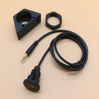 Câble d'extension audio auxiliaire étanche pour tableau de bord de voiture à montage sur panneau de prise stéréo de 3.5mm