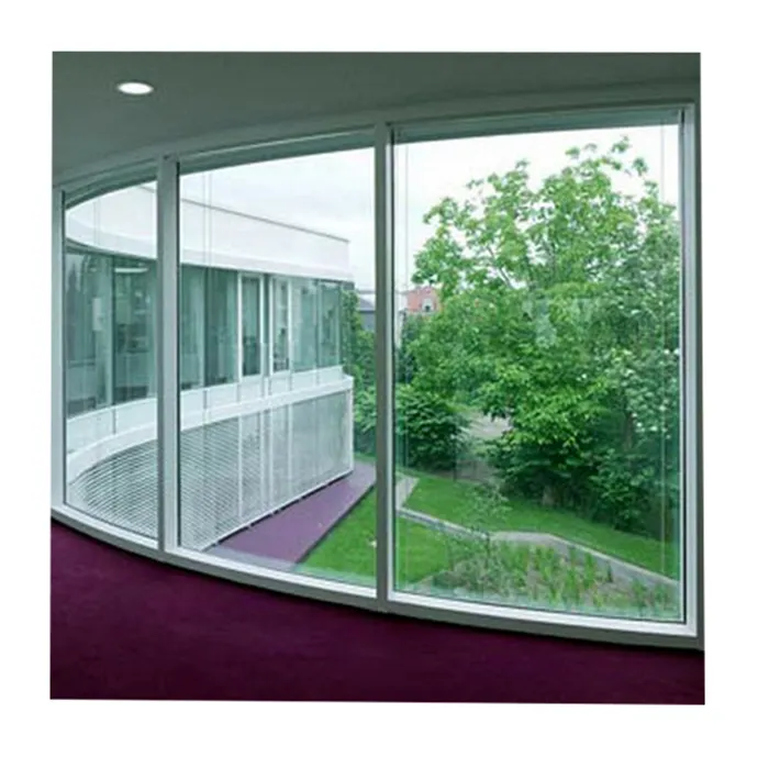 China factory supply hot sales best quality economical modern designs double glazed aluminum sliding curved glass windows prices