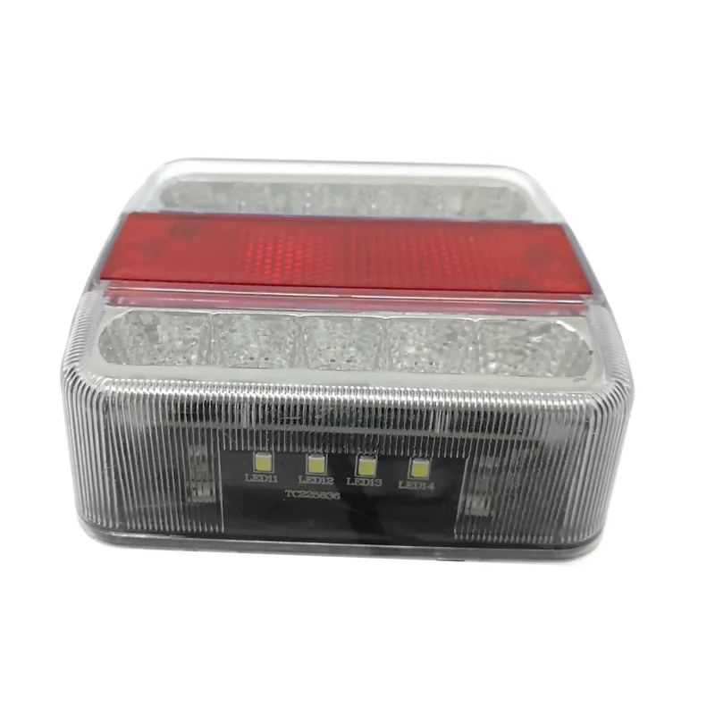 14 High Quality SMD LED Super Bright Truck Trailer LED Stop Turn Tail Lights License Plate Lamp with Reflector