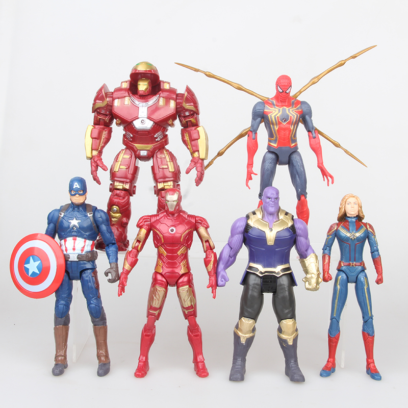 6pcs/set 17cm captain super hero action figure pvc anime figura collection models