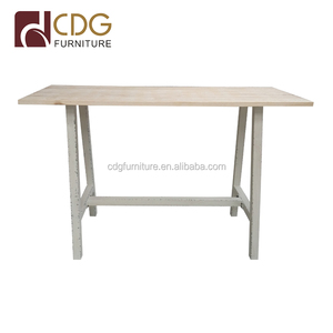 Vendimia acabado acero con madera maciza discoteca uso Mesa muebles mesa de <span class=keywords><strong>Bar</strong></span> productos - Product Image 2
