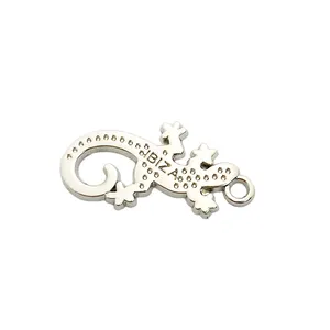 Design different shape silver logo custom metal charm pendant jewelry tags for decoration.
