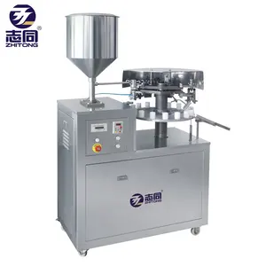 Automatic tube aluminum foil lid water filling and sealing machine