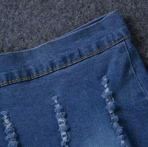 Sottile di Alta Vita <span class=keywords><strong>Gonna</strong></span> A Matita Fori Strappato Saia <span class=keywords><strong>Midi</strong></span> Feminino Lavato Divisa di Colore Jupe Pannello Esterno Del <span class=keywords><strong>Denim</strong></span> EB0206 - Product Image 5