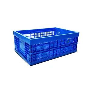 600x400x230mm Cheap Foldable fruits collapsible plastic crate foldable crates fruit crates vegetable basket