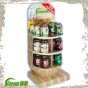 Gabinete de exhibición de café Estante de exhibición de café de 4 niveles de madera móvil para bolsas de café gourmet - Product Image 4